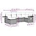 Set Divano da Giardino 6pz con Cuscini Grigio Chiaro Polyrattan - Foto miniatura 9