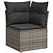 Set Divano da Giardino 6 pz con Cuscini Grigio in Polyrattan - Foto miniatura 4
