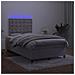 Letto a Molle Materasso e LED Grigio Chiaro 120x190 cm Velluto - Foto miniatura 4