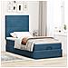 Struttura Letto Pouf con Materassi 80x200 cm Velluto - Foto miniatura 4