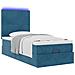 Struttura Letto Pouf con Materassi 80x200 cm Velluto - Foto miniatura 6