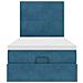 Struttura Letto Pouf con Materassi 80x200 cm Velluto - Foto miniatura 8