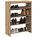 Scarpiera Rovere Artigianale 60x25x81 cm in Legno Multistrato - Foto miniatura 2