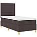 Letto a molle con materasso Marrone scuro 90 x 200 cm Tessuto - Foto miniatura 6