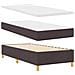 Letto a molle con materasso Marrone scuro 90 x 200 cm Tessuto - Foto miniatura 7