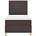 Letto a molle con materasso Marrone scuro 90 x 200 cm Tessuto - Foto miniatura 8