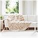 Coperta in Pelliccia di Coniglio Finta 4 pcs Beige 150 x 220 cm - Foto miniatura 2