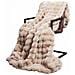 Coperta in Pelliccia di Coniglio Finta 4 pcs Beige 150 x 220 cm - Foto miniatura 3