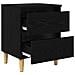 Mobiletti da letto 2 pcs Rovere Nero 40 x 35 x 50 cm - Foto miniatura 6