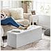 PUFA Pouf Organizer Bianco MDF Seduta Contenitore - Foto miniatura 3