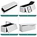 PUFA Pouf Organizer Bianco MDF Seduta Contenitore - Foto miniatura 6