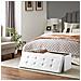 PUFA Pouf Organizer Bianco MDF Seduta Contenitore - Foto miniatura 2