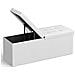 PUFA Pouf Organizer Bianco MDF Seduta Contenitore - Foto miniatura 1