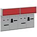 Set di armadi per attrezzi con lo scaffale 6 pcs Rosso - Foto miniatura 1