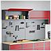 Set di armadi per attrezzi con lo scaffale 6 pcs Rosso - Foto miniatura 4