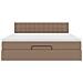 Pouf Letto con Materassi e LED Cappuccino 160x200cm Similpelle - Foto miniatura 8