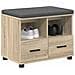 Panca per ingresso con cuscino Rovere Sonoma 60 x 38 x 46 cm - Foto miniatura 3