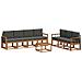Set di divani da esterno con cuscino 8 pcs Naturale e Antracite - Foto miniatura 1