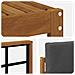 Set di divani da esterno con cuscino 8 pcs Naturale e Antracite - Foto miniatura 6