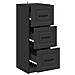 Mobile con Cassetti Nero 33 x 34,5 x 87 cm Legno ingegnerizzato - Foto miniatura 3