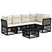 Set Divano da Giardino 6 pcs Nero polyrattan - Foto miniatura 1