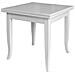 Tavolo In Legno Massello Quadrato Allungabile Shabby Bianco 90x90/180 Cm - Foto miniatura 1