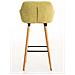 Sgabello Bar Grant Tessuto Sfoderabile I Sedia Alta Cucina Telaio in Legno di Faggio I Sgabello Bancone con Schienale E Poggiapiedi Verde Chiaro - Foto miniatura 4