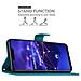 Custodia Compatibile Con Huawei Mate 20 Lite In Blu Fiore - Coperchio Protettivo In Design Floreale Con Chiusura Magnetica, Funzione Stand E Slot Per Carte - Foto miniatura 3