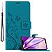 Custodia Compatibile Con Huawei Mate 20 Lite In Blu Fiore - Coperchio Protettivo In Design Floreale Con Chiusura Magnetica, Funzione Stand E Slot Per Carte - Foto miniatura 4