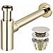 Klick-klack - Sifone Per Lavabo, Con Valvola Di Scarico, Set Da 2 Pezzi, Colori Assortiti, Oro - Foto miniatura 2
