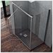 Porta Doccia Battente Swing Per Box Nicchia Cristallo Temprato *** Misure : 67-69xh195 Cm Trasparente - Foto miniatura 1
