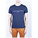 T-shirt Uomo Blu Girocollo Con Logo - Foto miniatura 1