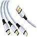 Cavo 3 In 1 Usb A Usb-c Micro-usb E Lightning Fast Charge 1.2m Nylon Intrecciato - Foto miniatura 9
