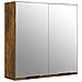 Armadietto A Specchio Da Bagno Rovere Fumo 64x20x67 Cm - Foto miniatura 2