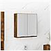 Armadietto A Specchio Da Bagno Rovere Fumo 64x20x67 Cm - Foto miniatura 1