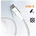 Auricolari Cablati Usb-c Nylon Intrecciato, Garanzia A Vita, Force Play Bianco - Foto miniatura 3