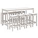 Set Bar Da Giardino 9 Pz Bianco In Legno Massello Di Pino - Foto miniatura 2