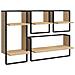 Set Mensole Parete Con Aste 4pz Rovere Sonoma Legno Multistrato - Foto miniatura 2