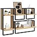 Set Mensole Parete Con Aste 4pz Rovere Sonoma Legno Multistrato - Foto miniatura 3