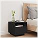 Comodino Con Luci Led Nero 40x39x37 Cm - Foto miniatura 3