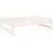 Poggiapiedi Da Giardino 120x80 Cm Legno Massello Di Pino Bianco - Foto miniatura 2