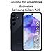 Custodia A Libro Book Cover Case Per Samsung Galaxy A55 5g Sm-a556 Navy-lime - Foto miniatura 2