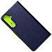Custodia A Libro Book Cover Case Per Samsung Galaxy A55 5g Sm-a556 Navy-lime - Foto miniatura 3