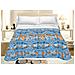 Copriletto Piquet Primavera Estate 100% Cotone Disegno Sea Life Singolo Blu - Foto miniatura 1