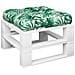 Cuscino Per Pallet Con Motivo A Foglie 50x50x12 Cm In Tessuto - Foto miniatura 3