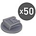 Conf. 50 Pz Clip Adesiva Grigia Per Telepass V5 - Foto miniatura 1