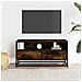 Mobile Tv Rovere Fumo 80x34,5x40 Cm Legno Multistrato E Metallo - Foto miniatura 3