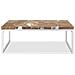 Tavolino Da Salotto In Legno Di Teak E Resina 110x60x40 Cm - Foto miniatura 6