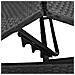 Lettini Prendisole 2 pz con Tavolino Nero in Polyrattan - Foto miniatura 8