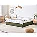 Letto Con Ottomano Senza Testata Bouclé Dinan 180 X 200 Cm Verde Scuro - Foto miniatura 1